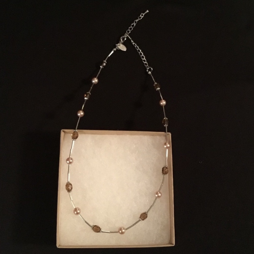 Lia Sophia Silver Beaded Necklace